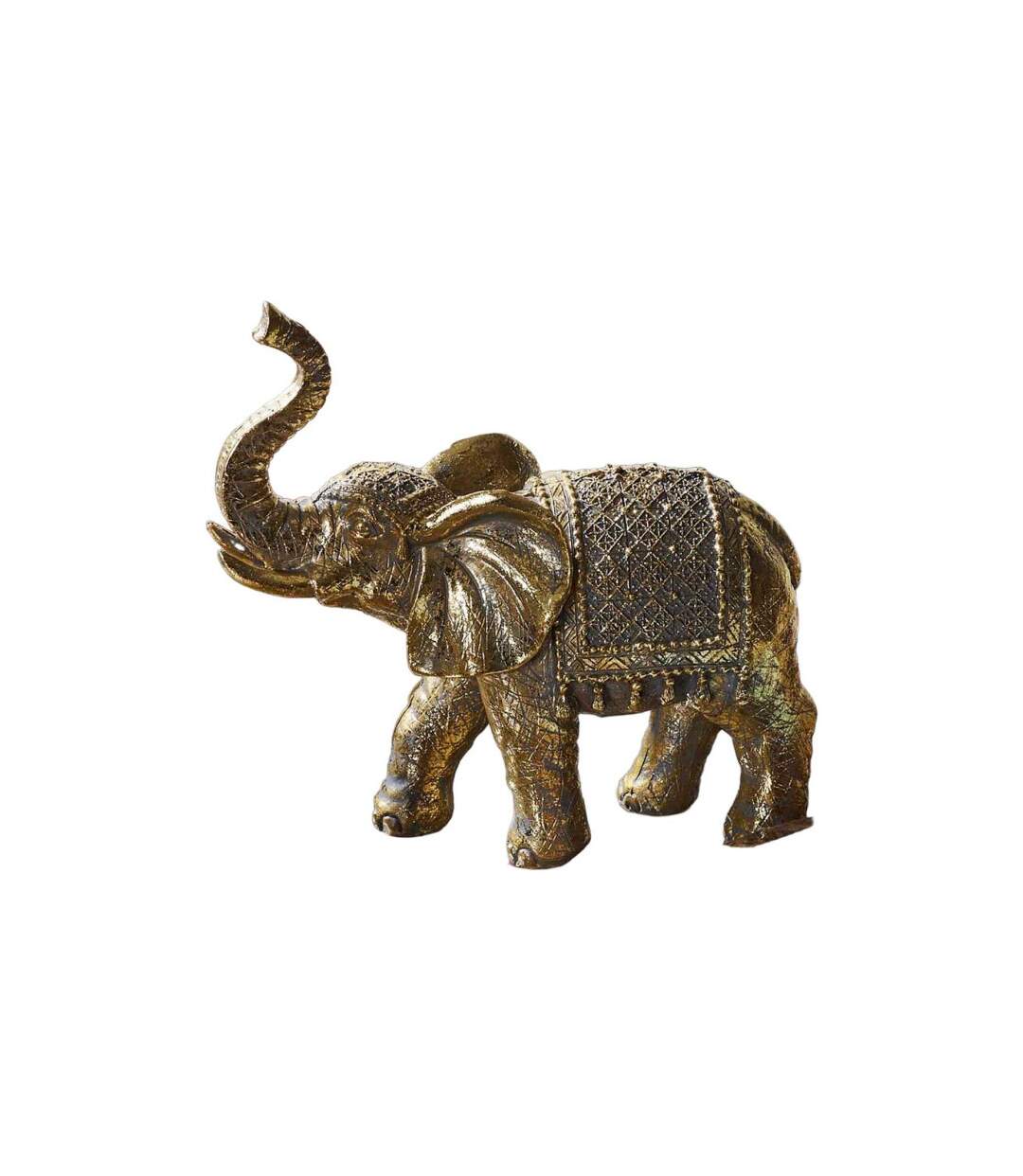 Statuette Déco Éléphant 21cm Doré