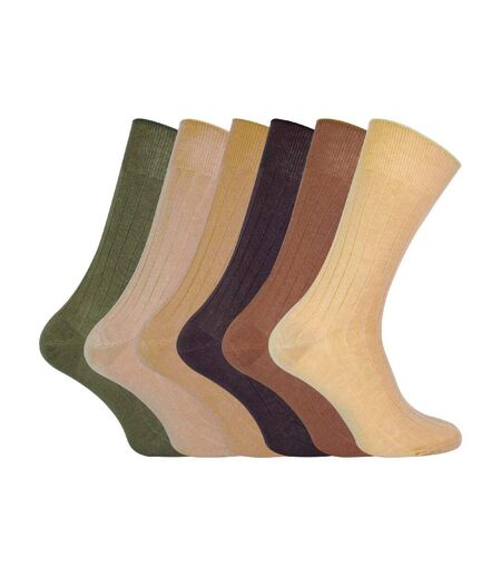 6 Pack Mens 100% Egyptian Cotton Dress Socks