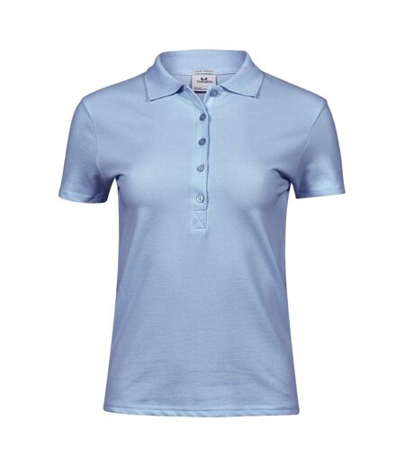 Tee Jays Womens/Ladies Luxury Stretch Short Sleeve Polo Shirt (Light Blue) - UTBC3307