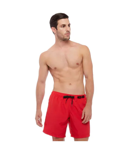 Short De Bain Motif/style Logo Métallique Homme Rouge Moschino