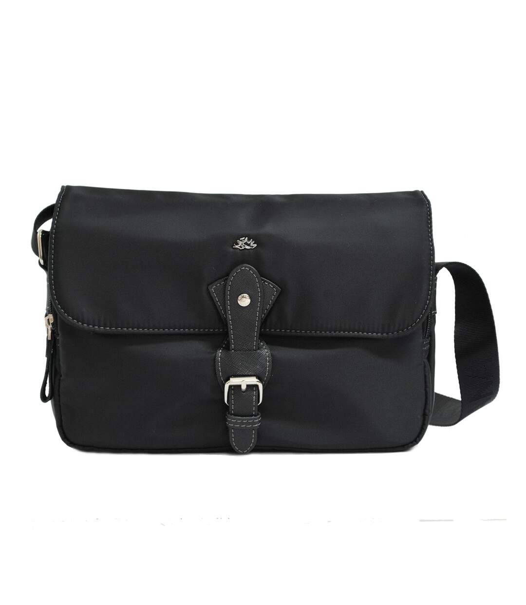 Katana - Sac bandoulière nylon et cuir - noir - 2563-2