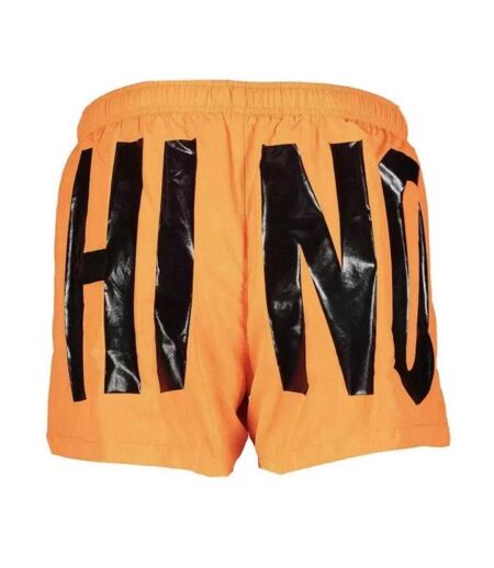 Short De Bain Motif Logo Homme Orange Clair Moschino