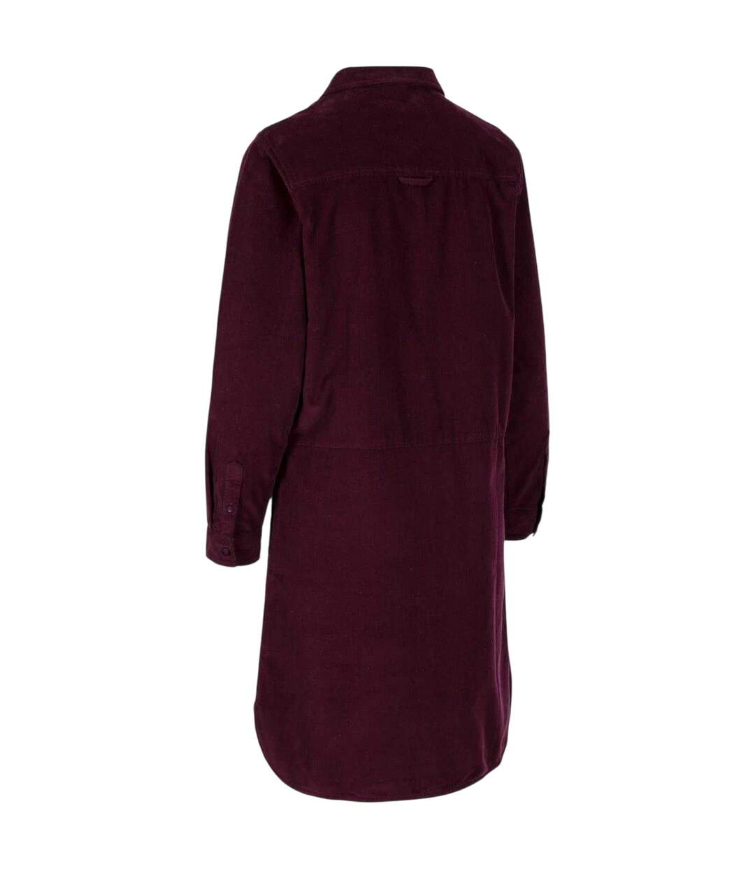 Robe Chemise En Velours Côtelé À Poches Alison Femme Pourpre Trespass-2