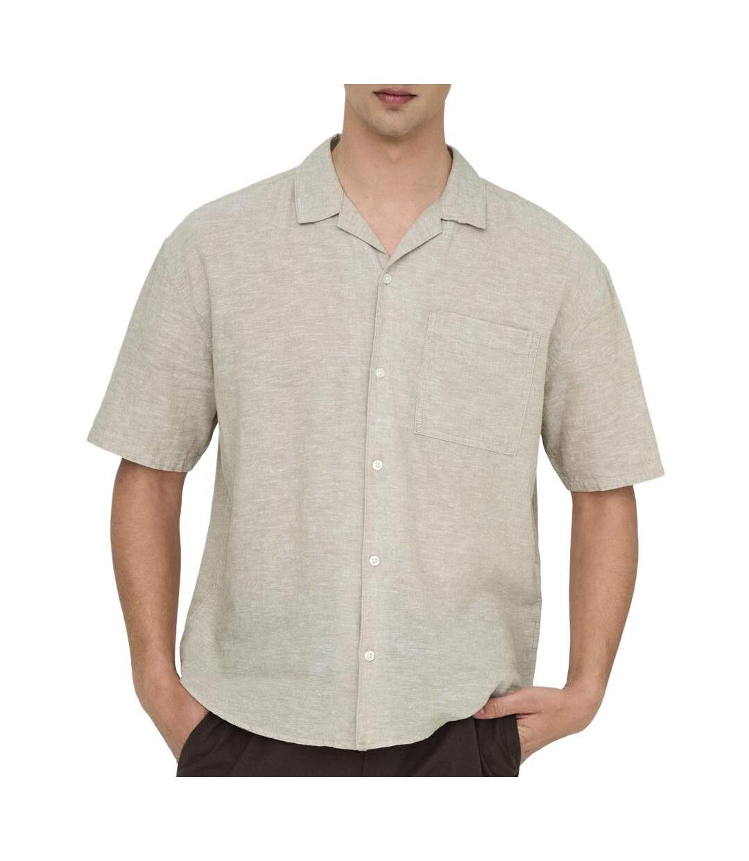 Chemise grise clair homme only & sons onscaiden-1