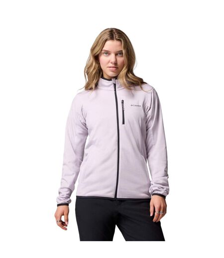 Womens/ladies Hike Grid Full Zip Fleece Jacket Lavender Columbia