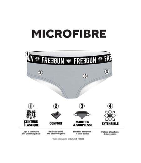 Lot de 4 culottes Femme Wild Animals Freegun