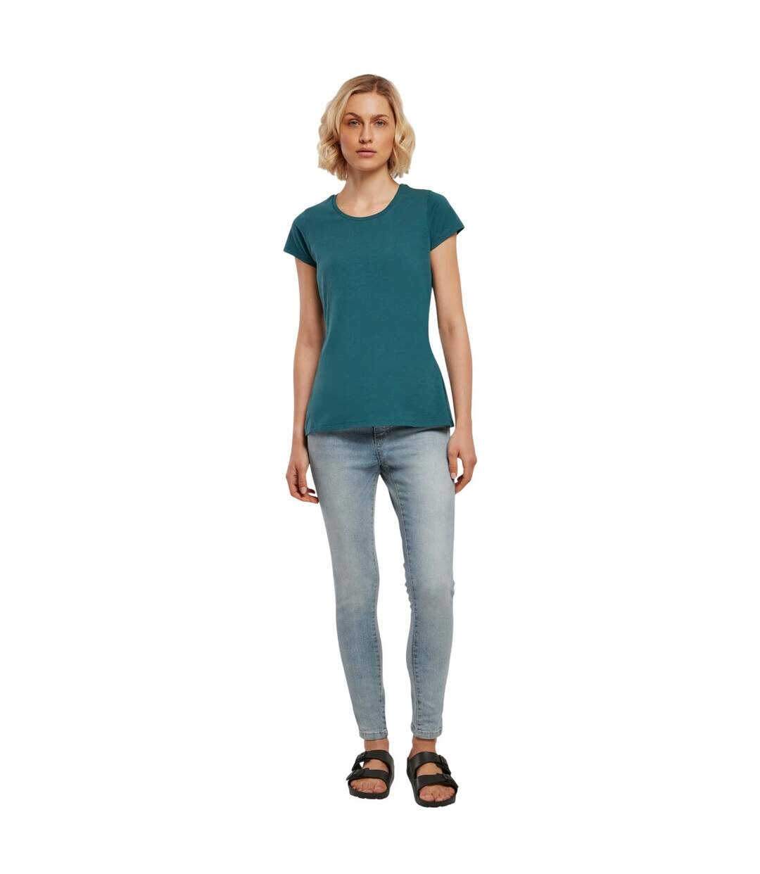 T-shirt Basique Pour Femmes/femmes Sarcelle Build Your Brand-1