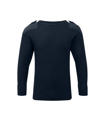 Mens crew neck combat jumper navy blue Fort