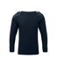 Mens crew neck combat jumper navy blue Fort-1