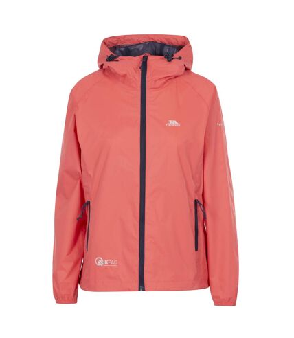 Womens/ladies qikpac packaway waterproof jacket peach blush Trespass