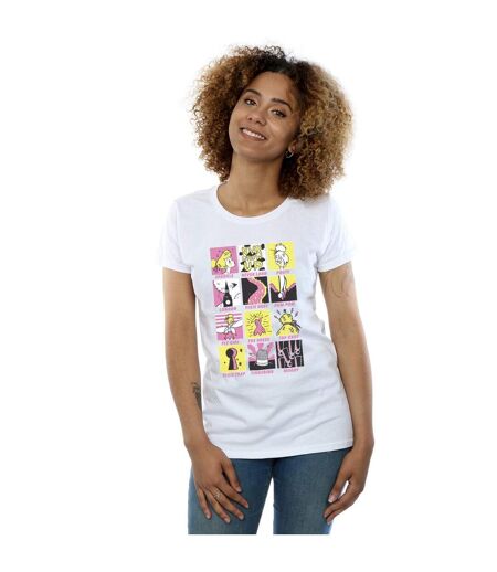 Disney T-shirt en coton à carreaux Fée Clochette Femme/Femme (Blanc) - UTBI43860