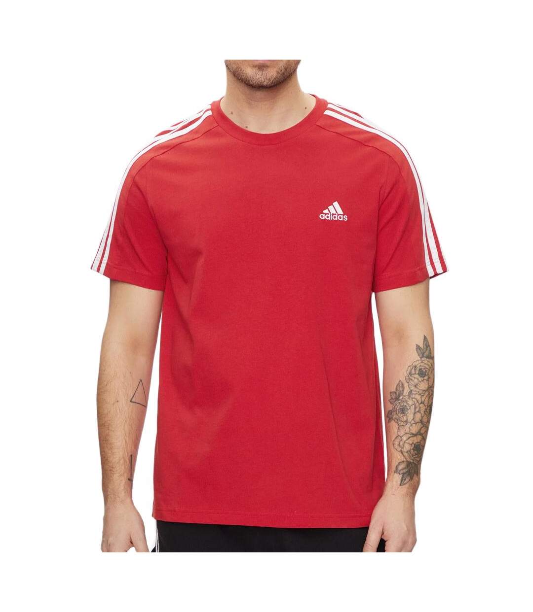 T-shirt Rouge Homme Adidas IC9339 - M-1