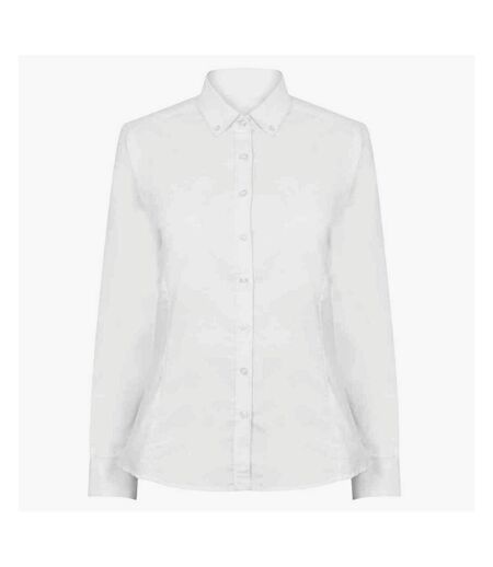 Womens/ladies modern long sleeve oxford shirt white Henbury