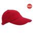 Lot de 2  casquettes unies adulte rouge Result