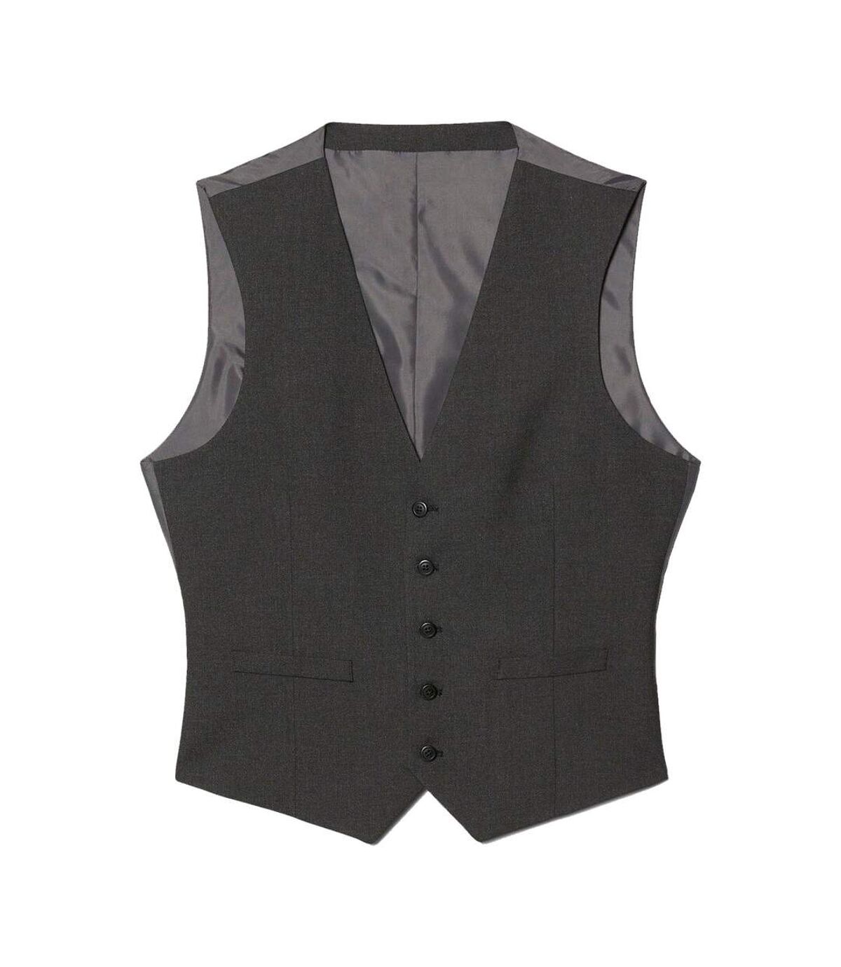 Burton Mens Essential Single-Breasted Slim Vest (Charcoal)