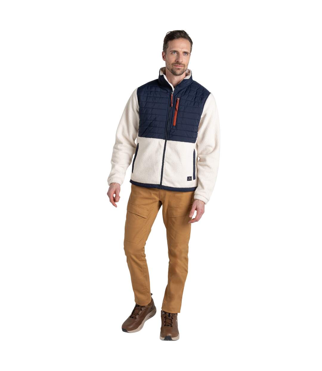 Mens Montadale Colour Block Insulated Hybrid Jacket Ecru Blue Navy Craghoppers-4
