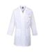 Unisex adult anti-static coat white Portwest-1