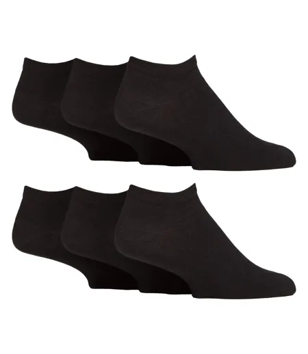 6 Pack Mens Diabetic Trainer Socks | Cushioned Foot Wide Ankle Socks
