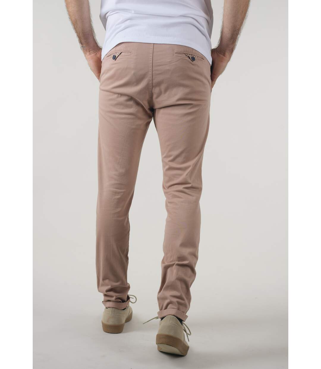 Pantalon chino slim uni BAKERY-5