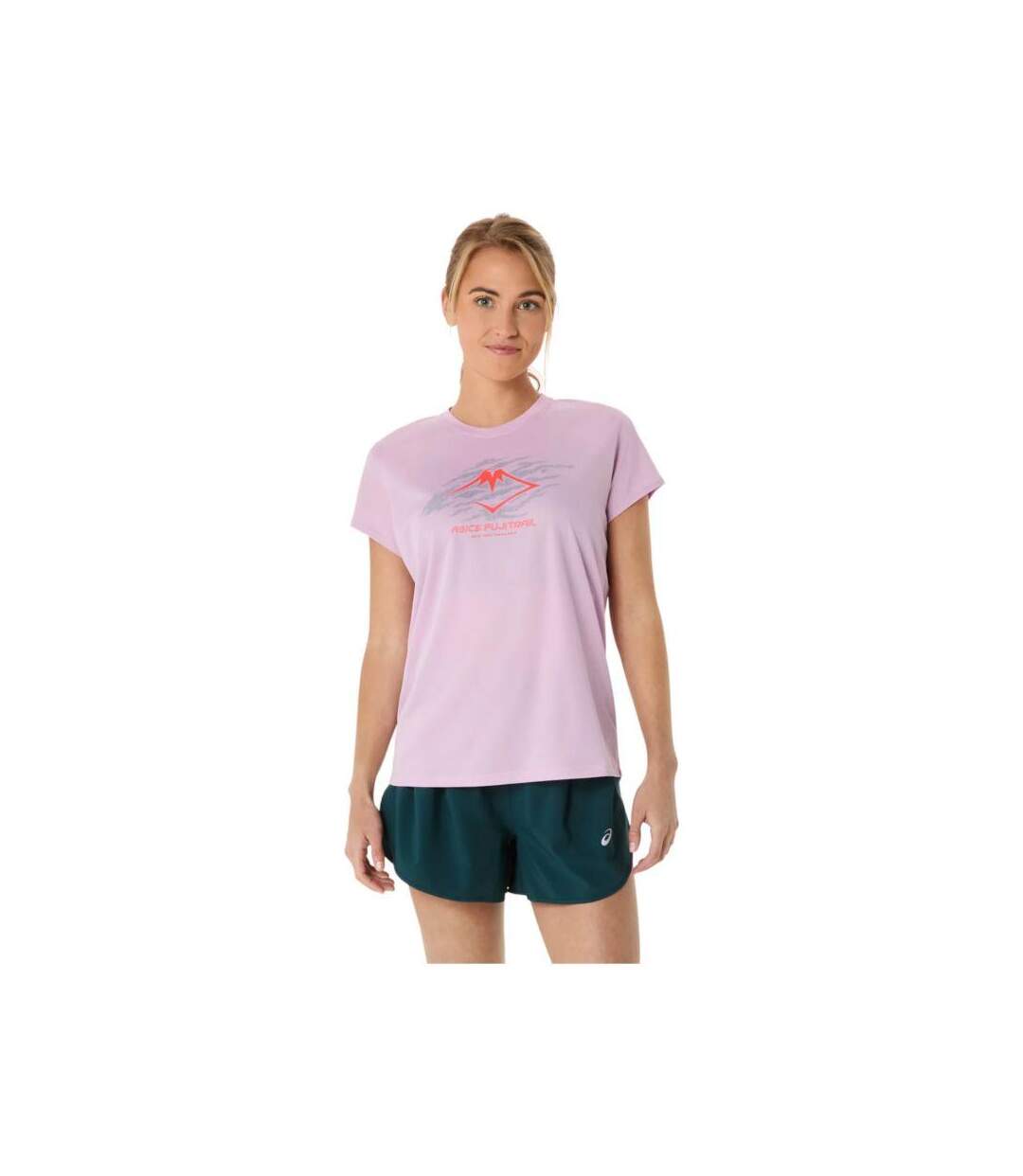 T-shirt Motif/style Logo Fujitrail Homme Violet Clair Asics-1