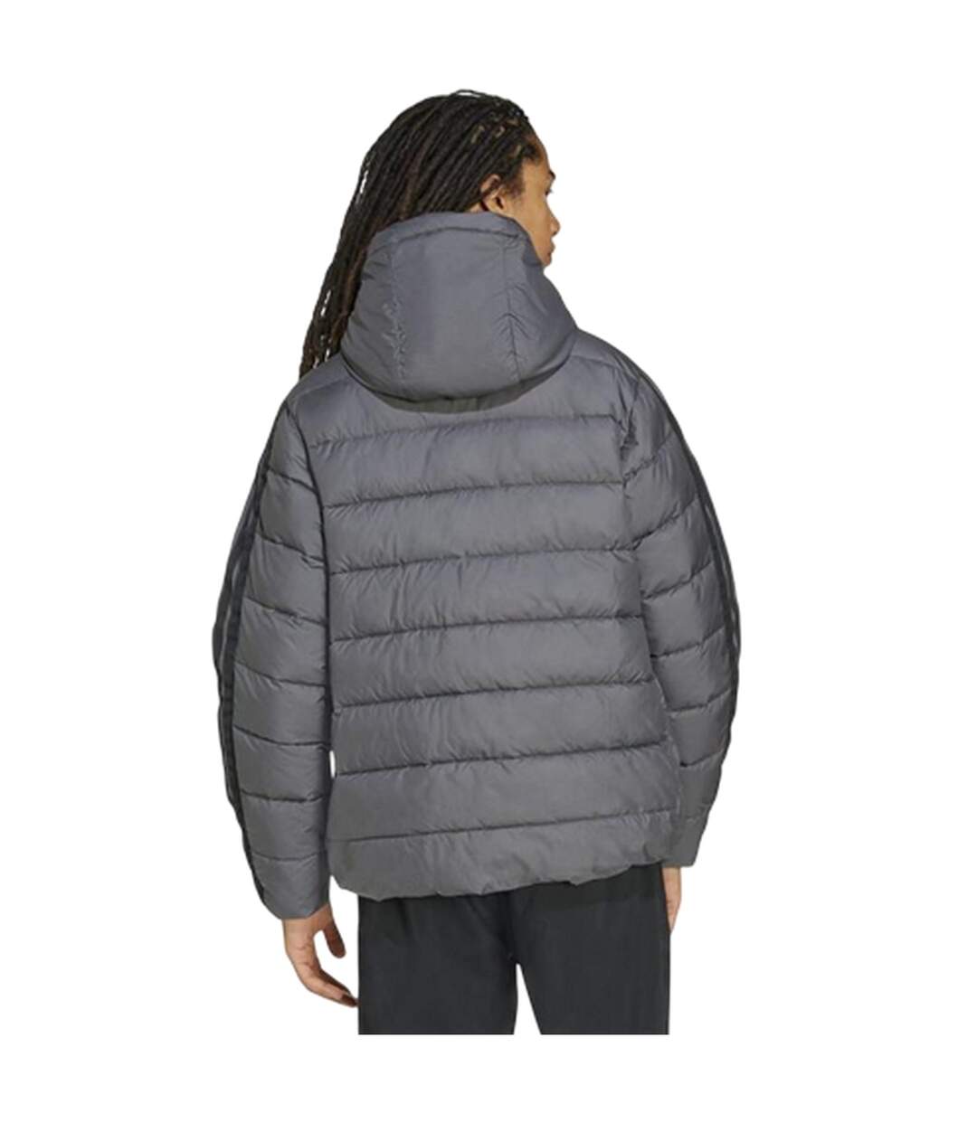 Veste À Capuche Homme Gris Noir Adidas-3