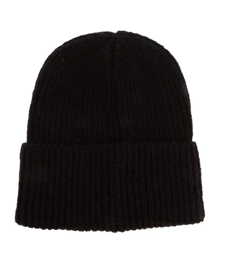 Mens Turned Up Cuff Beanie Black Adidas