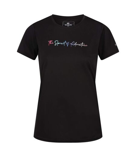 Regatta - T-shirt FINGAL THE SPIRIT OF ADVENTURE - Femme (Noir) - UTRG8998