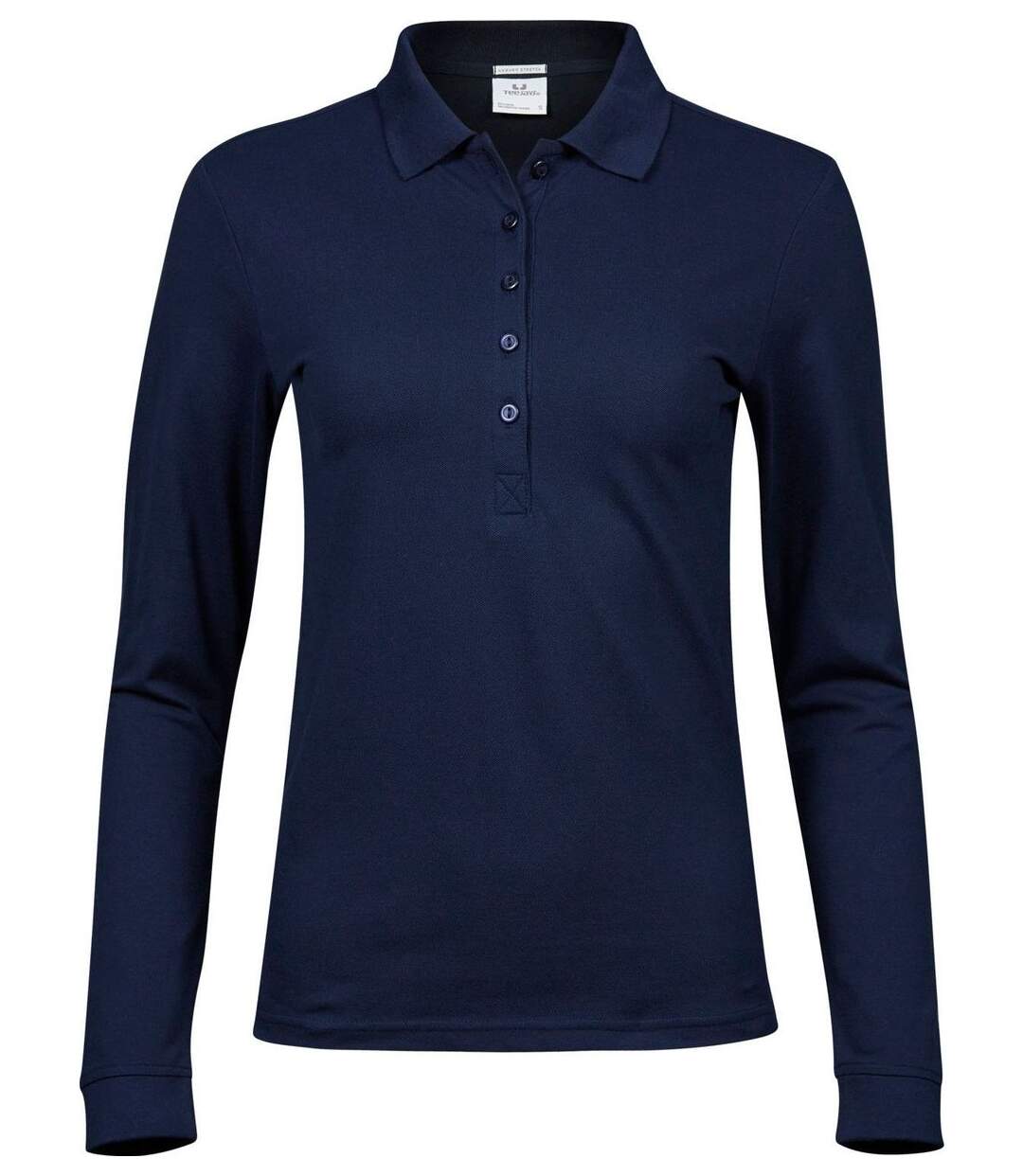 Polo femme luxury stretch - 146 - bleu marine - manches longues