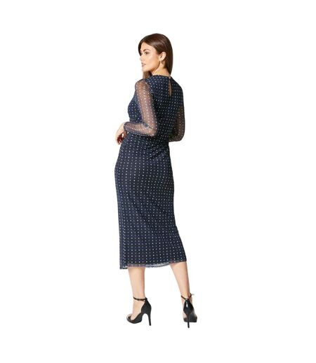 Robe mi-longue femme bleu marine Principles