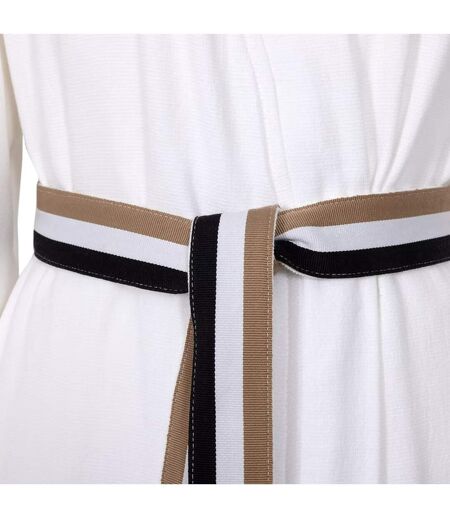 Womens/ladies Blinea Stripe Detail Kimono Robe White Boss