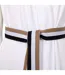 Womens/ladies Blinea Stripe Detail Kimono Robe White Boss-4