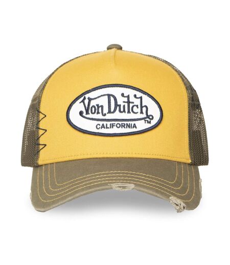 Casquette trucker avec filet effet usé et patch brodé Used Vondutch