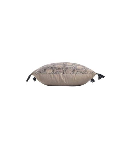 Coussin Déco à Pompons Onyxia 45x45cm Naturel
