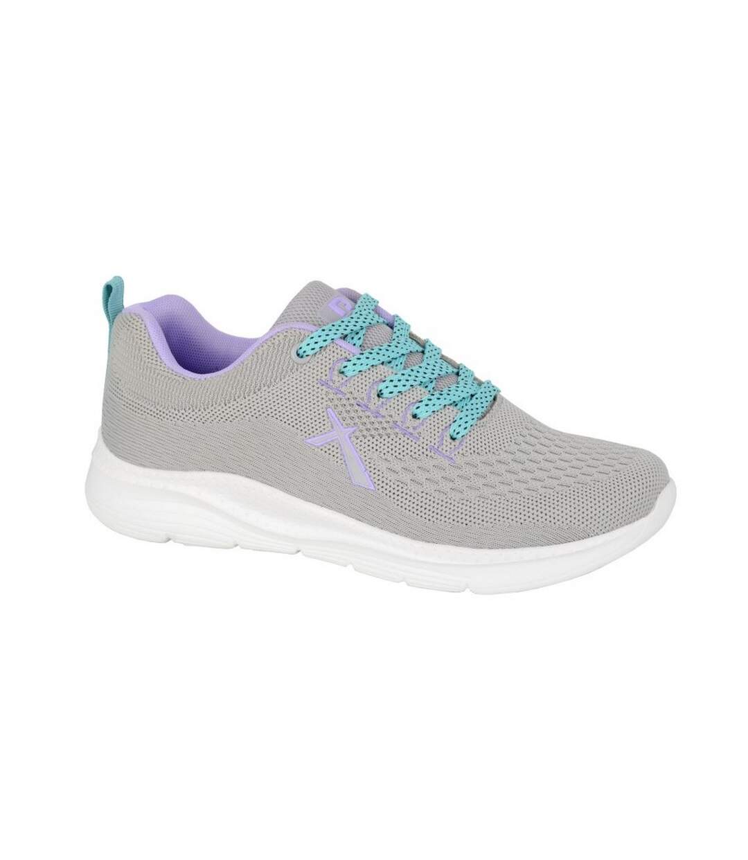 Baskets kate femme gris clair / lilas Rdek-1