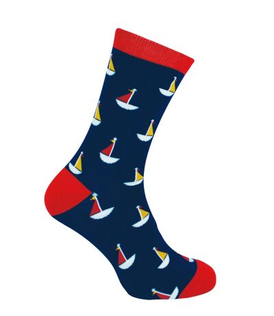 Mr Heron - Mens Boat Patterned Breathable Novelty Bamboo Socks