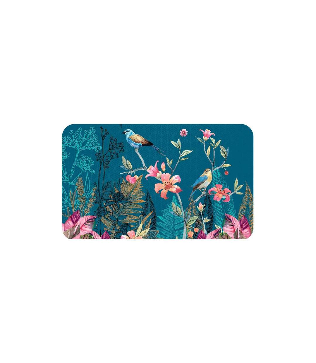 Tapis Déco Imprimé Alouette 45x75cm Bleu-1