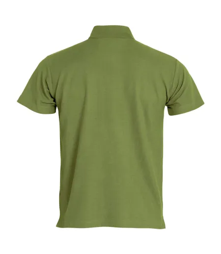 Polo Basic Homme Vert Kaki Clique