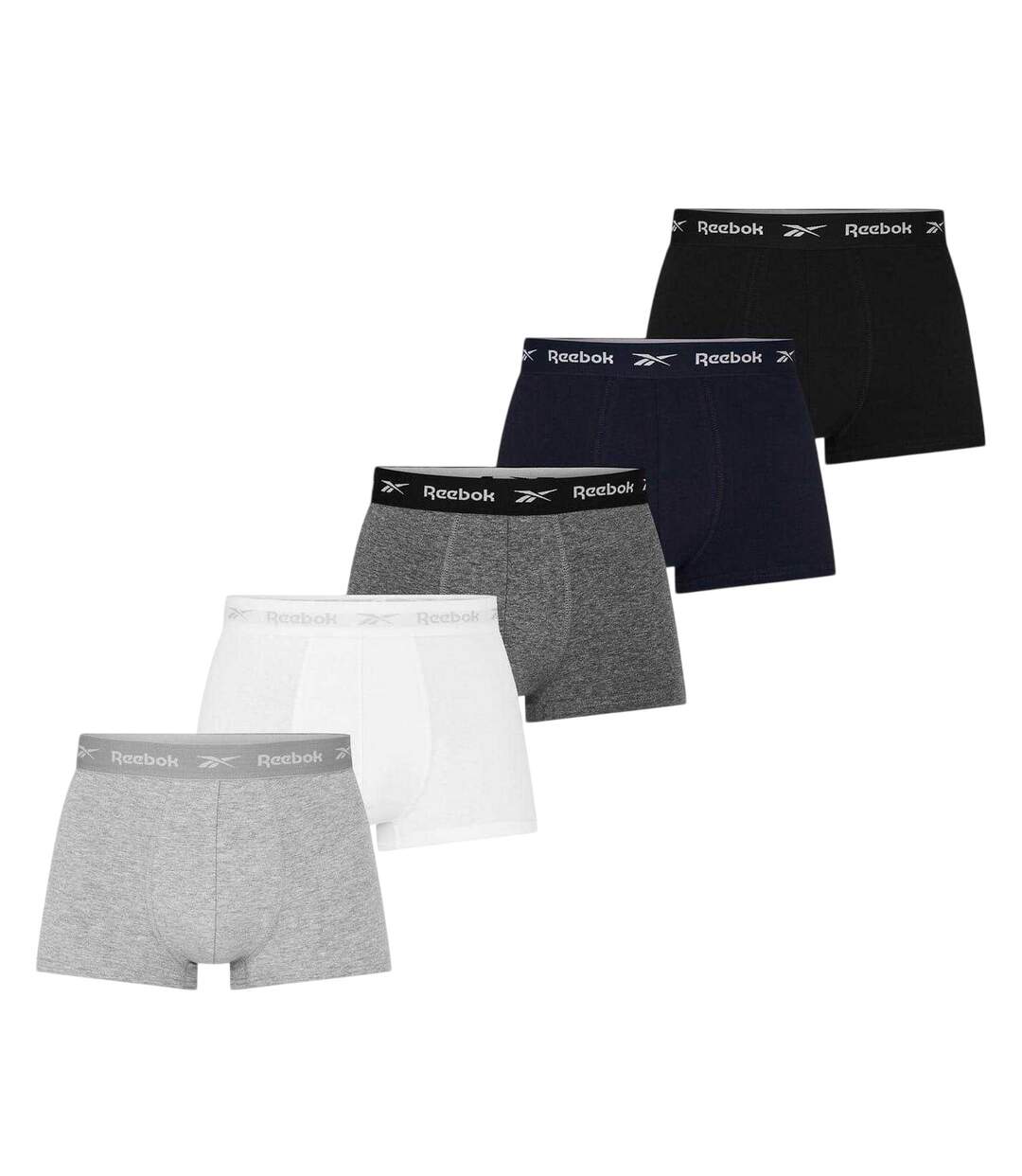 Lot De 5  Boxers Homme Noir Reebok-2