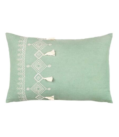 Pritta tassel cushion cover 40cm x 60cm eucalyptus Furn