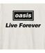 Unisex adult live forever oasis t-shirt vintage white Amplified-2