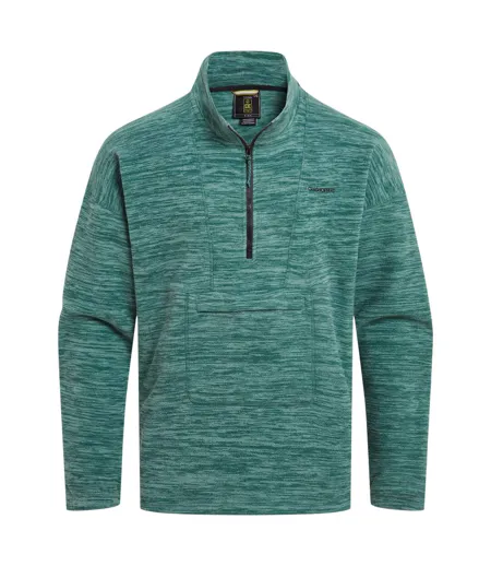 Mens Esk Ii Half Zip Fleece Top Mosaic Green Craghoppers
