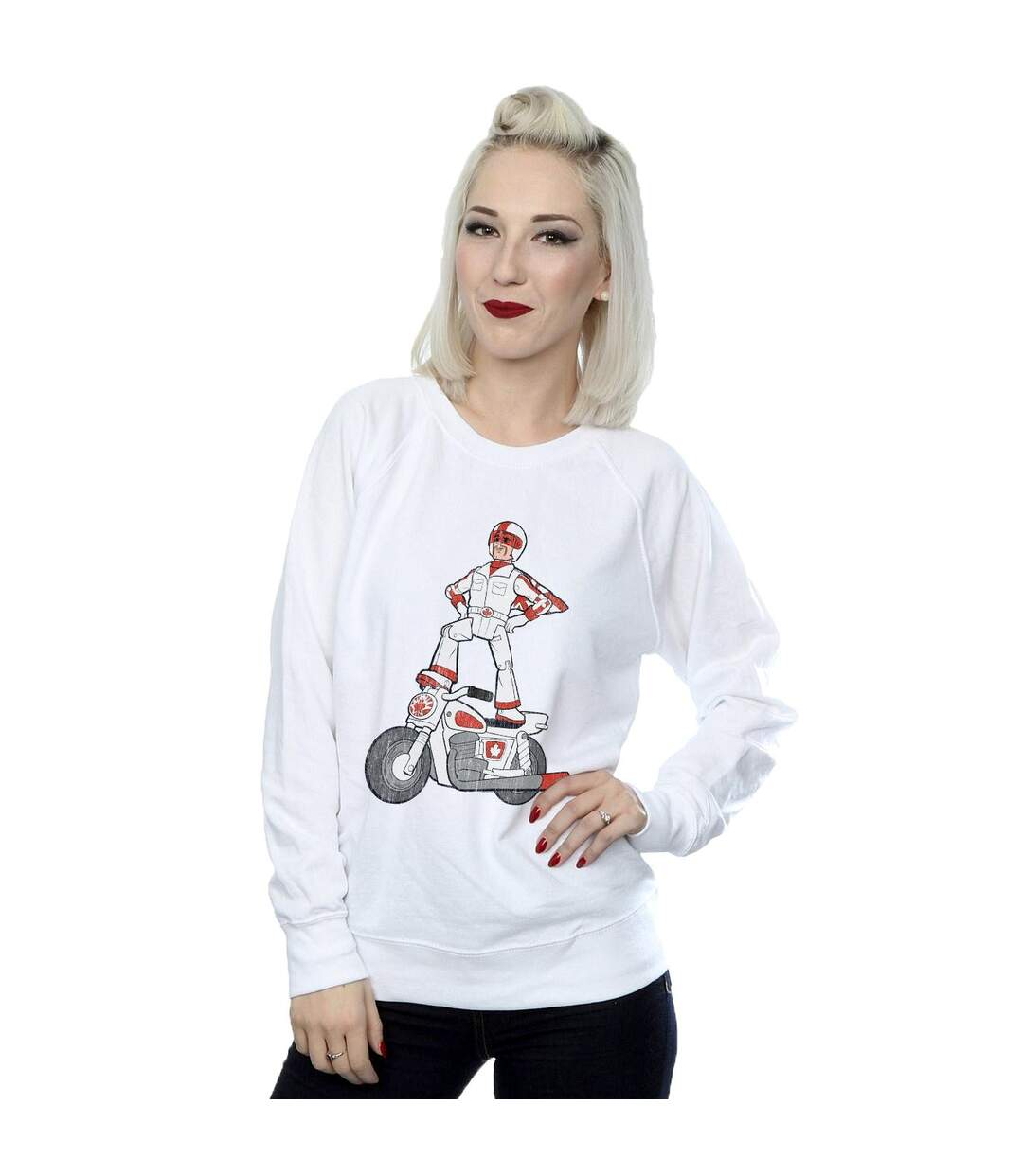 Disney Sweatshirt Femme/Femme Toy Story 4 Duke Caboom Pose (Blanc) - UTBI42111-2