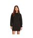 Womens/ladies hoodie dress jet black Awdis