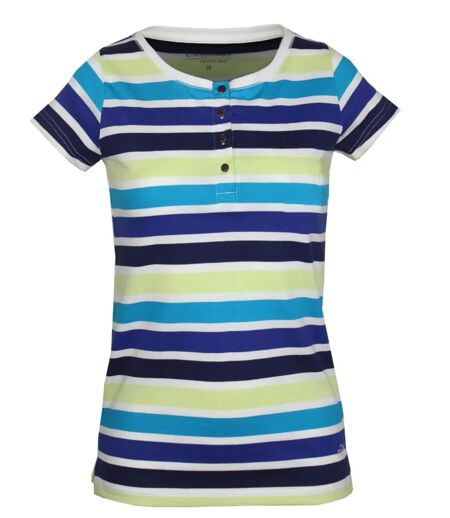 Tee-shirt Mayflower Diwane2 style marinière : le classique boutonné 100% coton