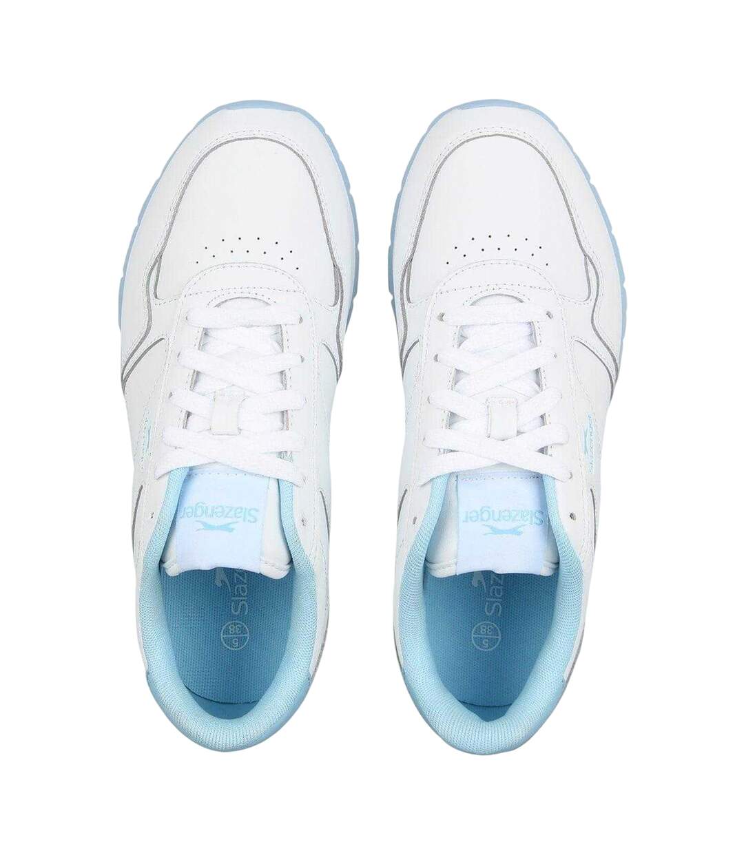 Baskets Femme Blanc Bleu Poudré Slazenger-4
