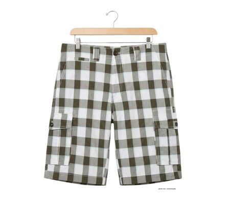 Bermuda homme WINCHESTER IDRA1B blanc à carreaux : le short en coton confortable et stylé