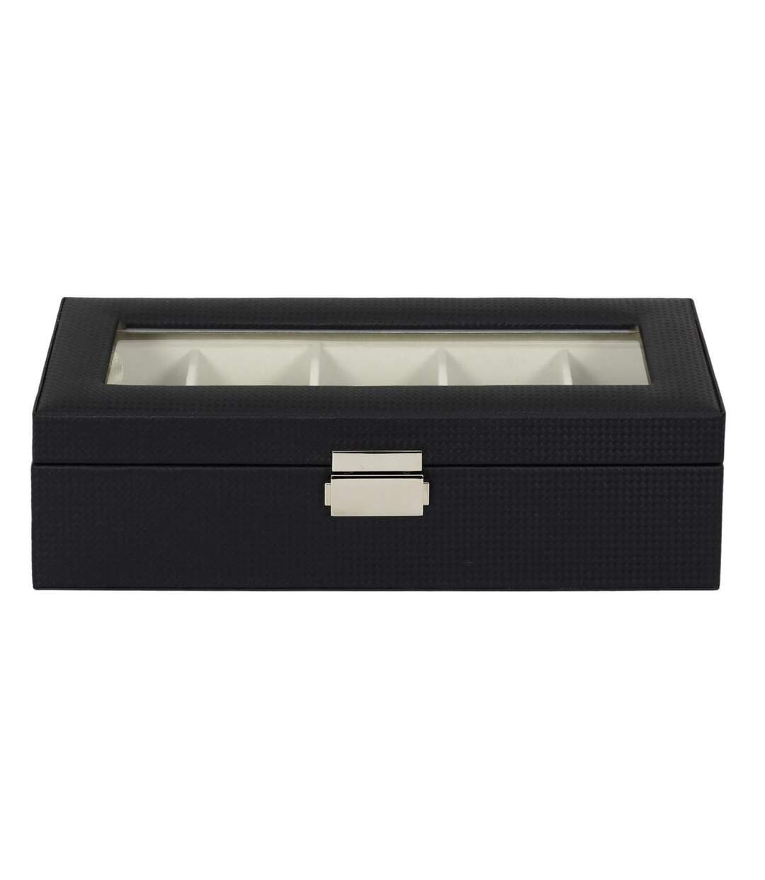 Boîte à Bijoux Déco 5 Montres 29cm Noir-2