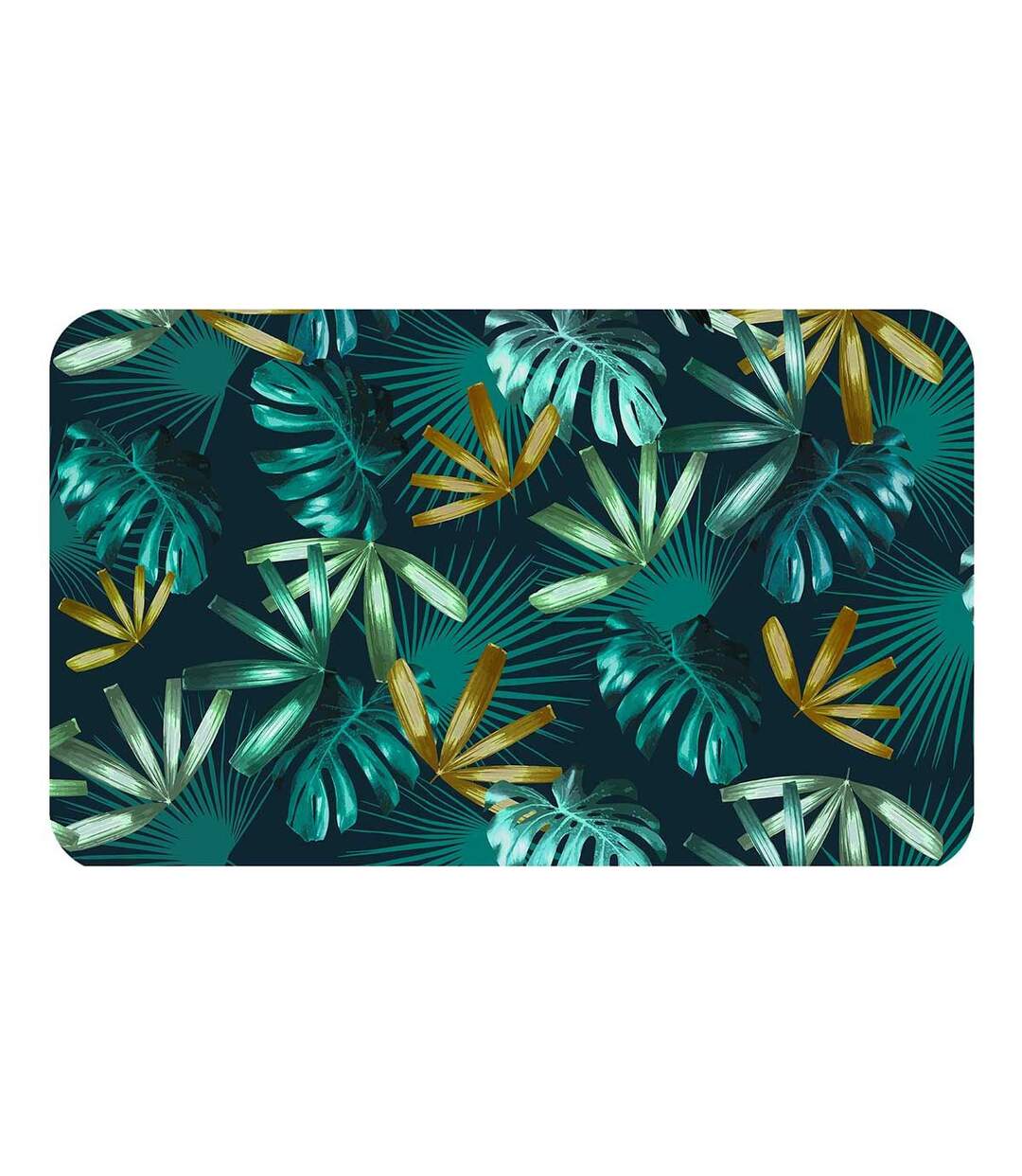 Tapis Déco Imprimé Blue Garden 45x75cm Bleu-1