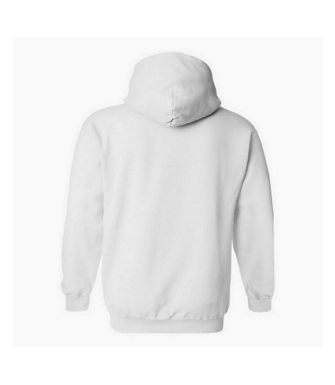 Sweatshirt à capuche unisexe blanc Gildan