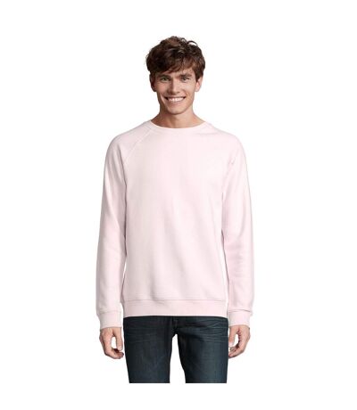 Unisex Adult Space Organic Raglan Sweatshirt Pale Pink SOLS